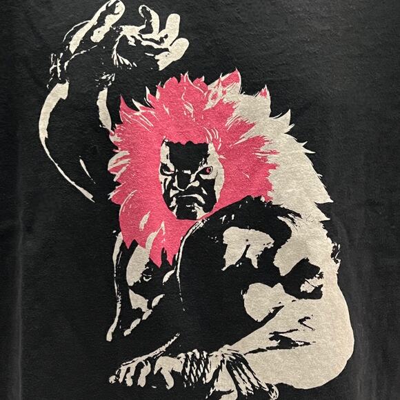 Uniqlo x Capcom UT Street Fighter Akuma Graphic Tee Men’s Medium Black Gamer Tee - Picture 2 of 8